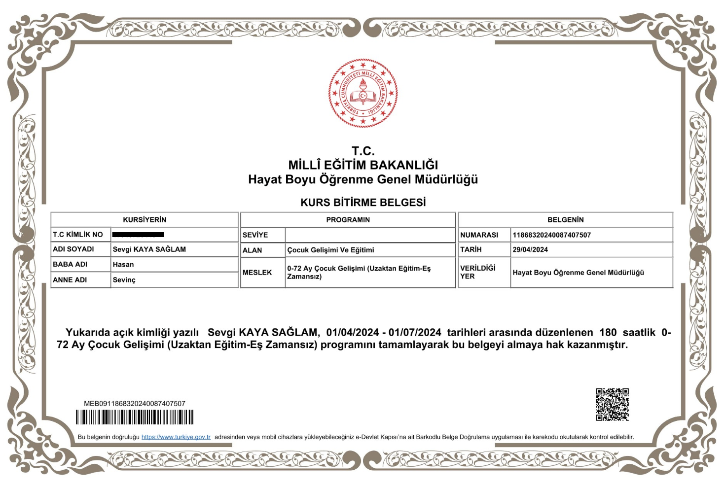 0-72 Ay Çocuk Gelişimi