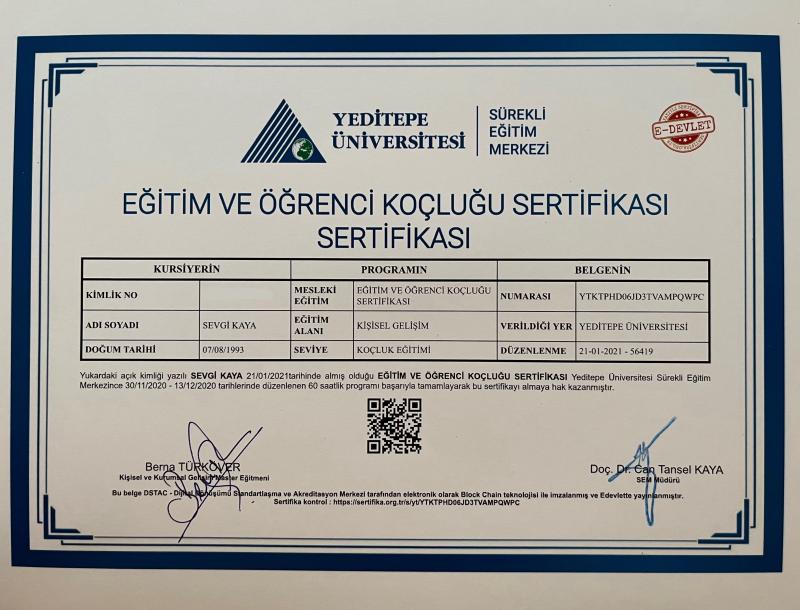 Eğitim ve Öğrenci Koçluğu