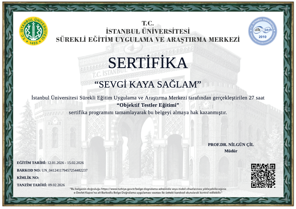 Objektif Testler Eğitimi