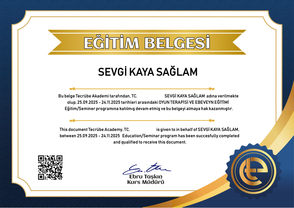 Oyun Terapisi ve Ebeveyn Eğitimi