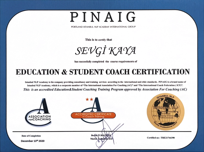 Eğitim ve Öğrenci Koçluğu Sertifikası (PINAIG)